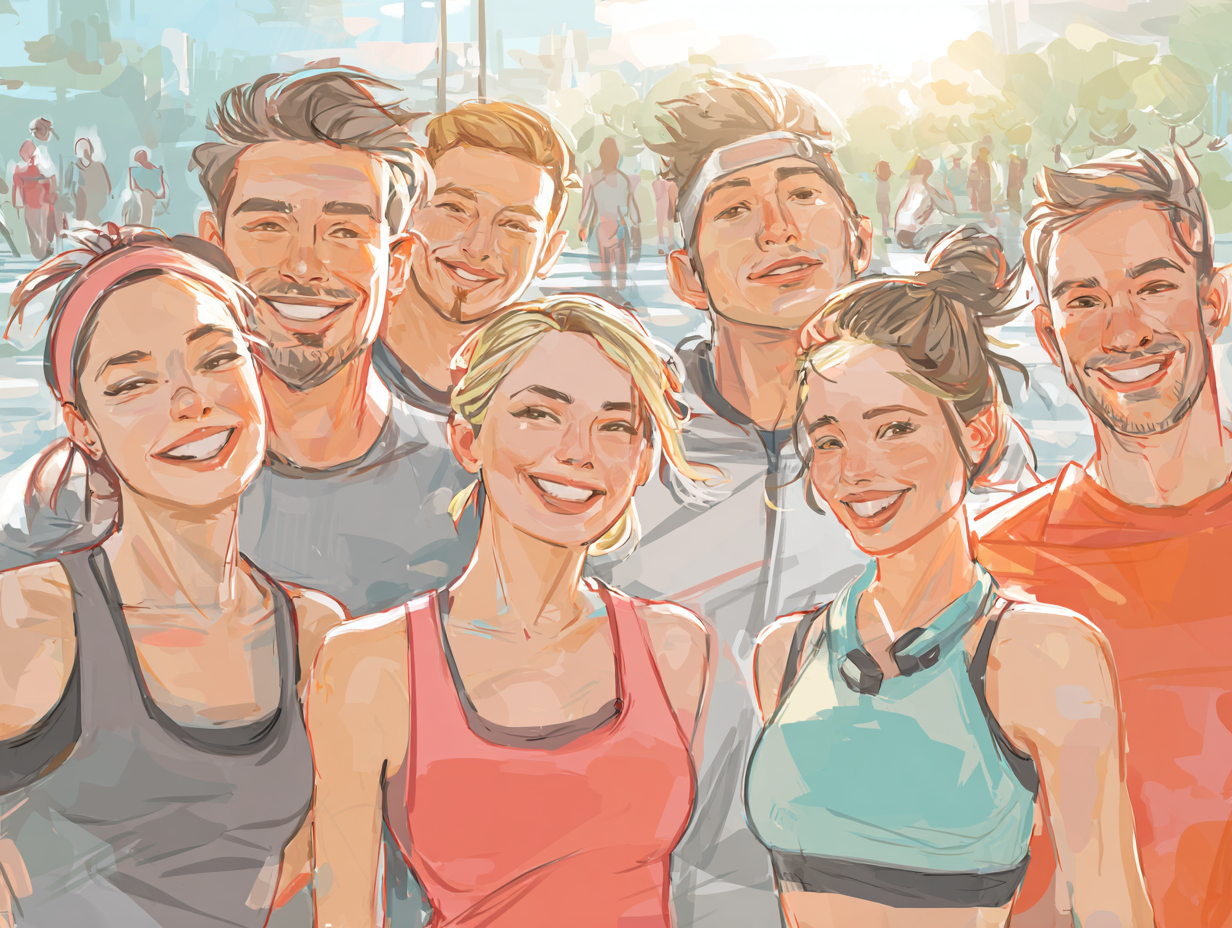 Antrenament fitness în grup - oameni de diferite vârste